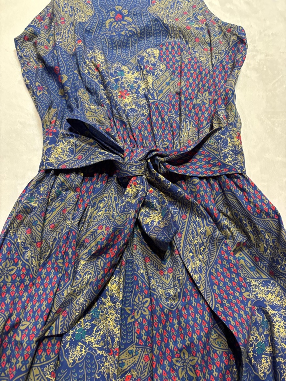 reyn spooner Navy Paisley Hawaiian Tie-Waist Maxi Dress - Picture 3 of 10